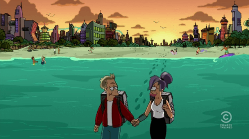 Futurama-Finale-Meanwhile-Old-Fry-and-Leela-610x342