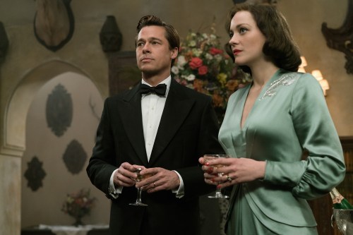 Brad Pitt plays Max Vatan and Marion Cotillard plays Marianne Beausejour in Allied from Paramount Pictures.